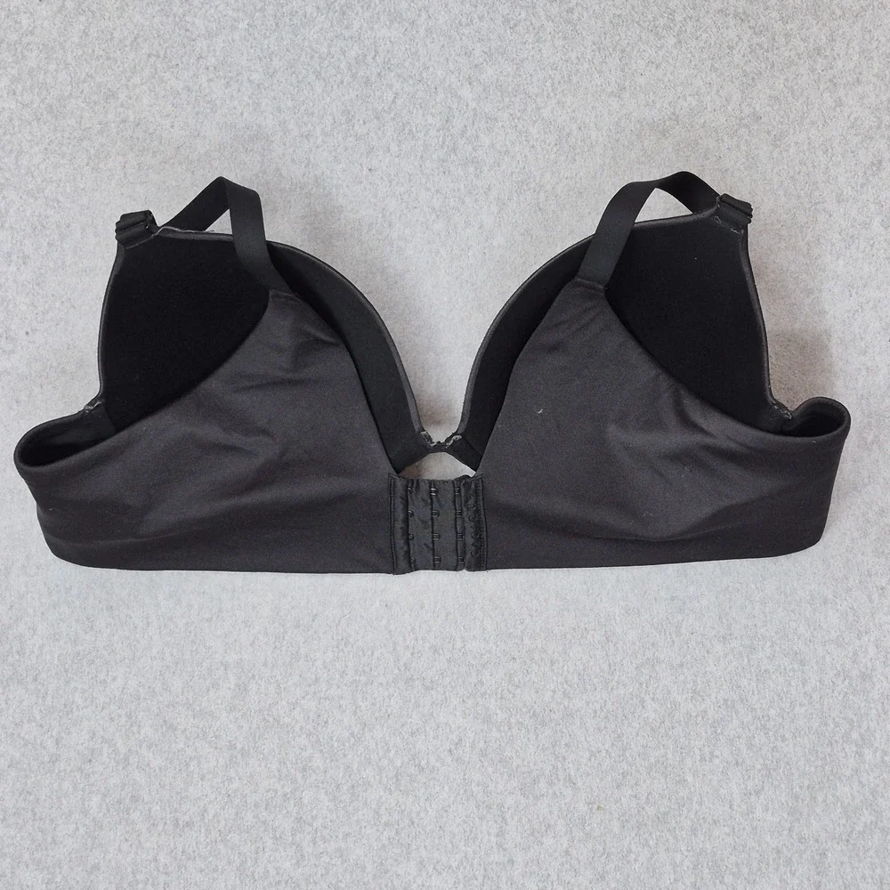 Cacique Women Bra 48C Black Boost Plunge Underwired Adjustable Straps